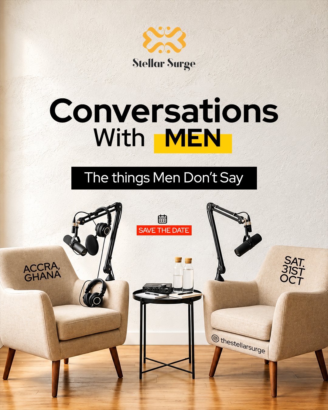 Conversations With Men: The Things Men Don't Say flyer full screen